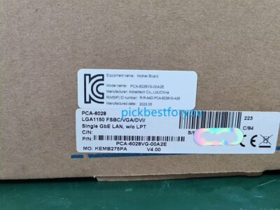 1PCS NEW advantech PCA-6028VG-00A2E PCA-6028 (by Fedex or DHL) #U5654D YG