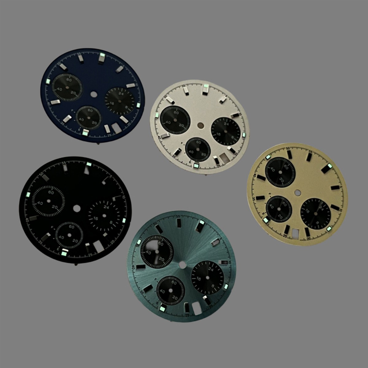 For VK63 Quartz Movement Metal 29.5mm Dial Luminous Sports Quartz