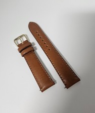 20mm Cognac Genuine Leather Watch Band - USA