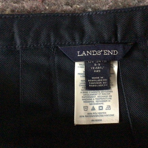 2 Girls Size 8 Land's End School Uniform Pleated Navy Blue Skirt Tan Skort Skirt - Picture 15 of 20