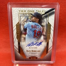 Alex Kirilloff 2022 Topps Tier 1 Tier One Talent Rookie Autograph 24/299 Twins