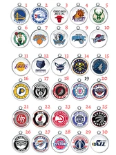 Basketball Glass Cabochon Charms, Jewelry Charms