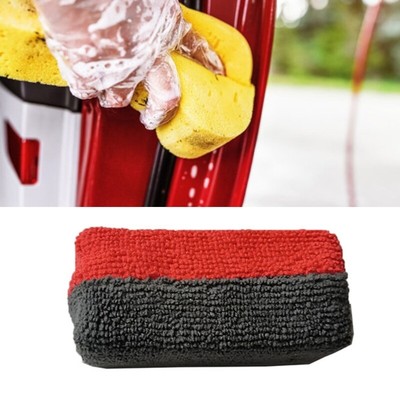 3pcs Microfiber Applicators Gentle Sponges Long Service Pad for Auto Care Tasks