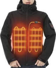 Women's Heated Jacket 12V/8500mAh Battery Pack 165  /8hrs 8 heat Zones 3XL