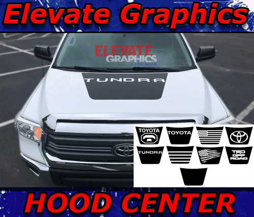 2014-2021 For Toyota Tundra Stripes Center Hood Graphics Stickers Vinyl Decals - Picture 1 of 21