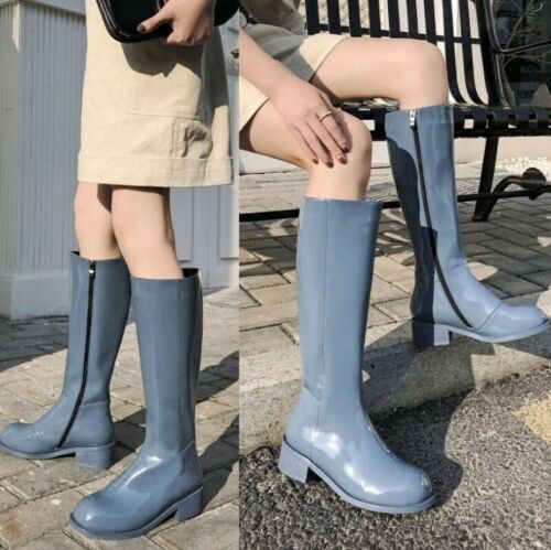 Chloe Side Gore Boots 39 Black Leather Chunky Heels Used | eBay Chloe Side Gore Boots 39 Black Leather Chunky Heels Used | eBay