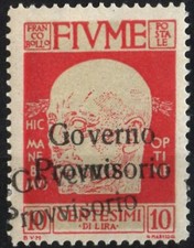 ✔️ FIUME 1921 SPECIALITY SASS 176ca "double overprint, one oblique" CV 1600€ ...