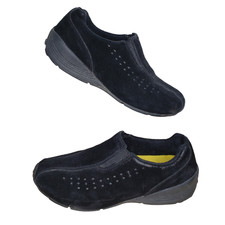 Merrell Size 7 Slipstream Zone Loafer Perforated Moc Women's Black Suede Comfort