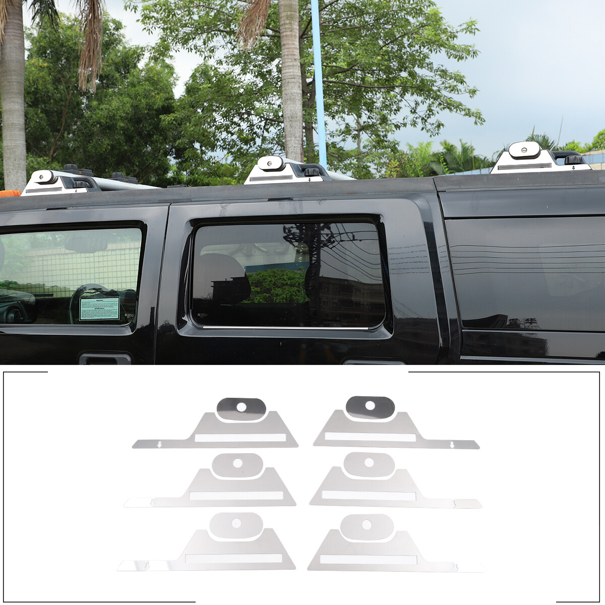 Stainless Steel Silver Luggage Rack Side Trim Panel Fits For Hummer H2 20032009 eBay