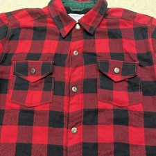 Tommy Bahama Flannel Shirt Jacket Boys Size 16 2XL Sherpa Lined Buffalo Check