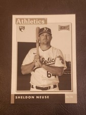 2020 Topps Archives Snapshots Black & White Sheldon Neuse #AS-SN Rookie