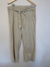 Banana republic Womens Pants The Martin Linen Cotton Belted Size 10 Cool Career