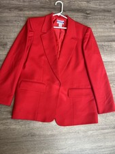 Vintage Pendleton Red Blazer Woman  s 100 Virgin Wool USA Made - Size 10 EUC