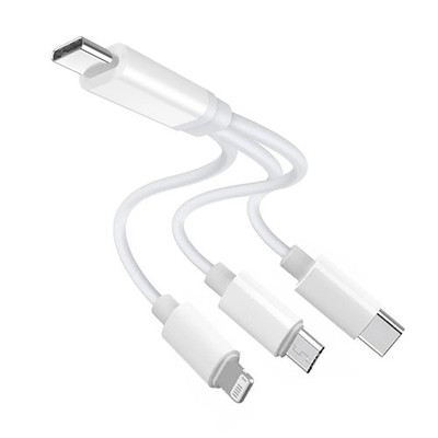 PD USB C Charging Cable for Multiple Devices Charging Cord Short 3 in1 Universal