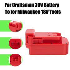 New Adapter For Craftsman 20V Battery Converter to for Milwaukee 18V Power Tools