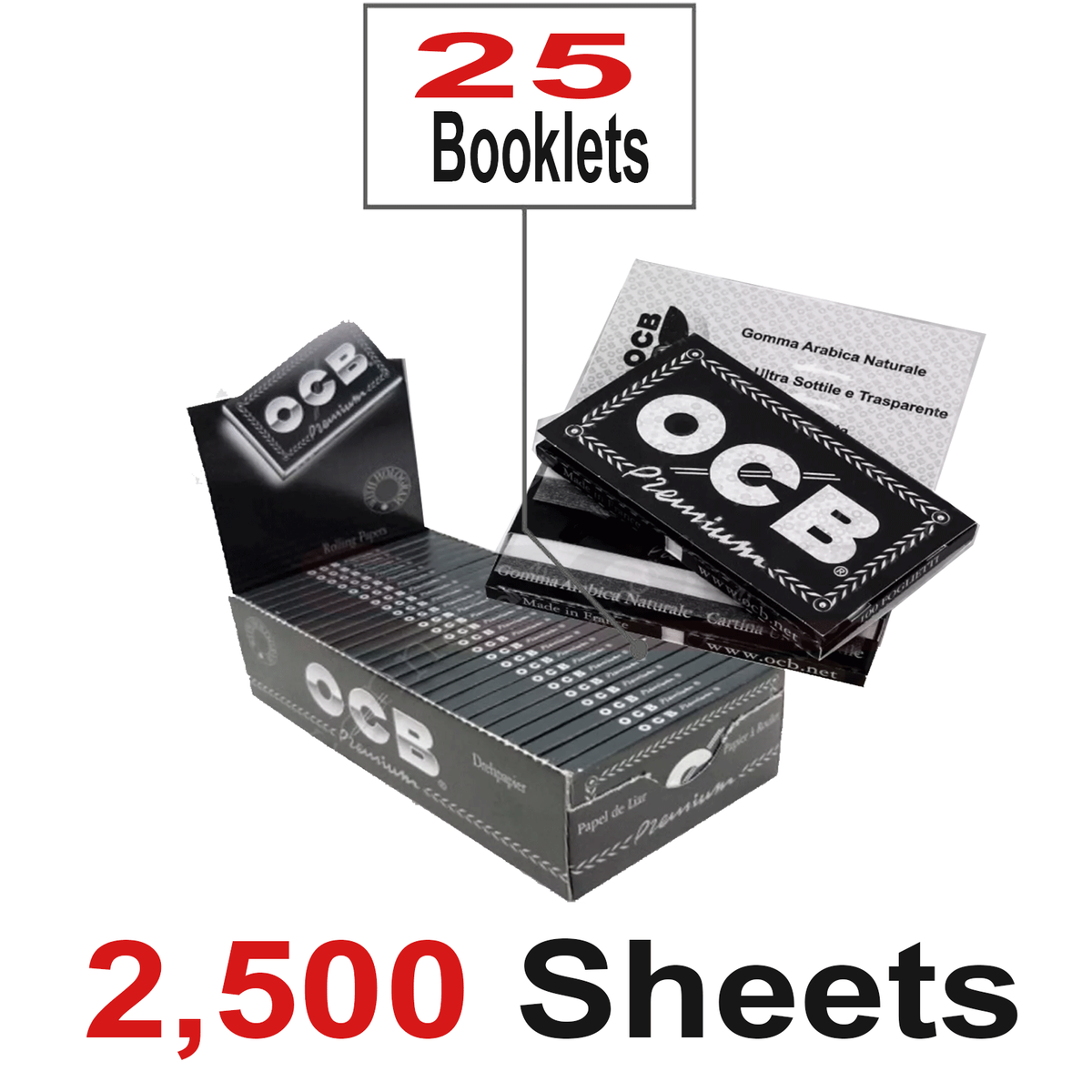 25 Livrets De Papier à Rouler OCB X-Pert Bleu - Cartes Doubles - Pour Fumeurs