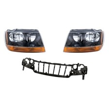 For Jeep Grand Cherokee 99-03 3-piece Kit Driver And Passenger Side Headlights
