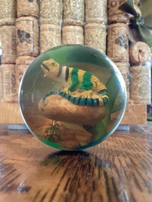 Super Ball with 3D Chameleon Lizard Bouncy Rubber Vintage 1990s Toy Rare