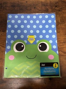 Jot Handy Pocket Frog 2 Pocket Portfolios 2 Pack Polka Dot Blue Green