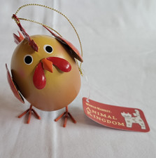 Metal Chicken Rooster Christmas Ornament