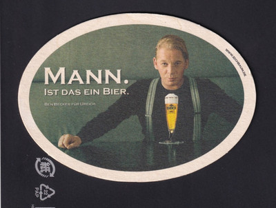 Vintage GERMAN MANN. IST DAS EIN BIER Beer Coaster-Beermat Collector Tegestology