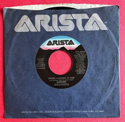 Expose - 45RPM - When I Looked At Him - Arista Records - 1989