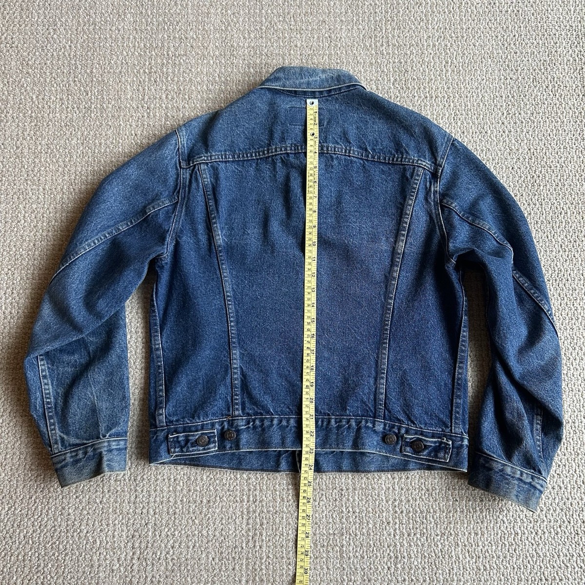 Vintage 80s Levi's Denim Jacket Type III 70506 USA Made Blue Size