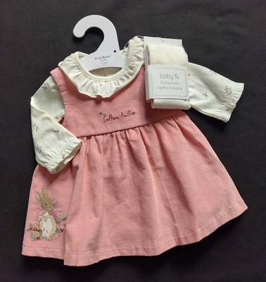 Baby Mädchen Peter Rabbit Cottontail Figur Kleid Set 0/3 Monate