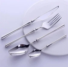 Flatware Set 4 Pc Dinnerware Cutlery Service For 6 Luxury Handle Dinnerware Set