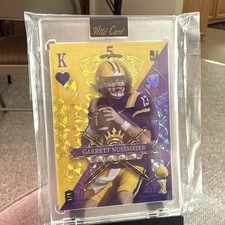 2024 Wild Card Garrett Nussmeier 5 Card Draw Stacked Deck # 1/1 LSU Color Match