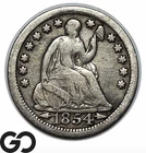 1854 Seated Liberty Half Dime w/ Arrows
