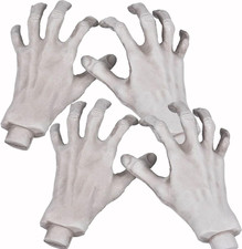 Halloween Skeleton Hands - Realistic Life Size Severed Fake Plastic Hands for Ha