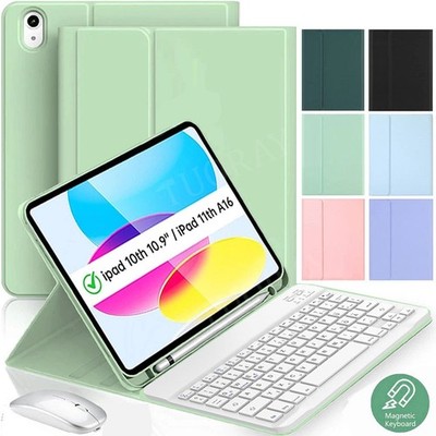 Für iPad 10/11th Generation A16 11'' 10,9'' QWERTZ Tastatur Hülle mit Stifthalter