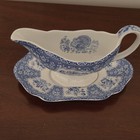 Spode Blue Room Blue & White Gravy Boat Set w/ Underplate 12 oz S3324 — photo 2