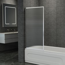 800x1400mm Bath Shower Screen Door Bathroom Over Bathtub Glass Divider Panel