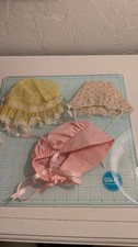3 Vintage 1960s Doll/Infant Hats See Pictures For Measurements