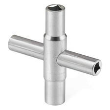 Spigot Sillcock Keys Steel Utility Valve Wrench 4-way Accessories Fitting
