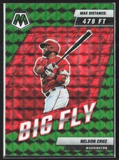 2022 Panini Mosaic #BF-9 Nelson Cruz Big Fly Green Mosaic