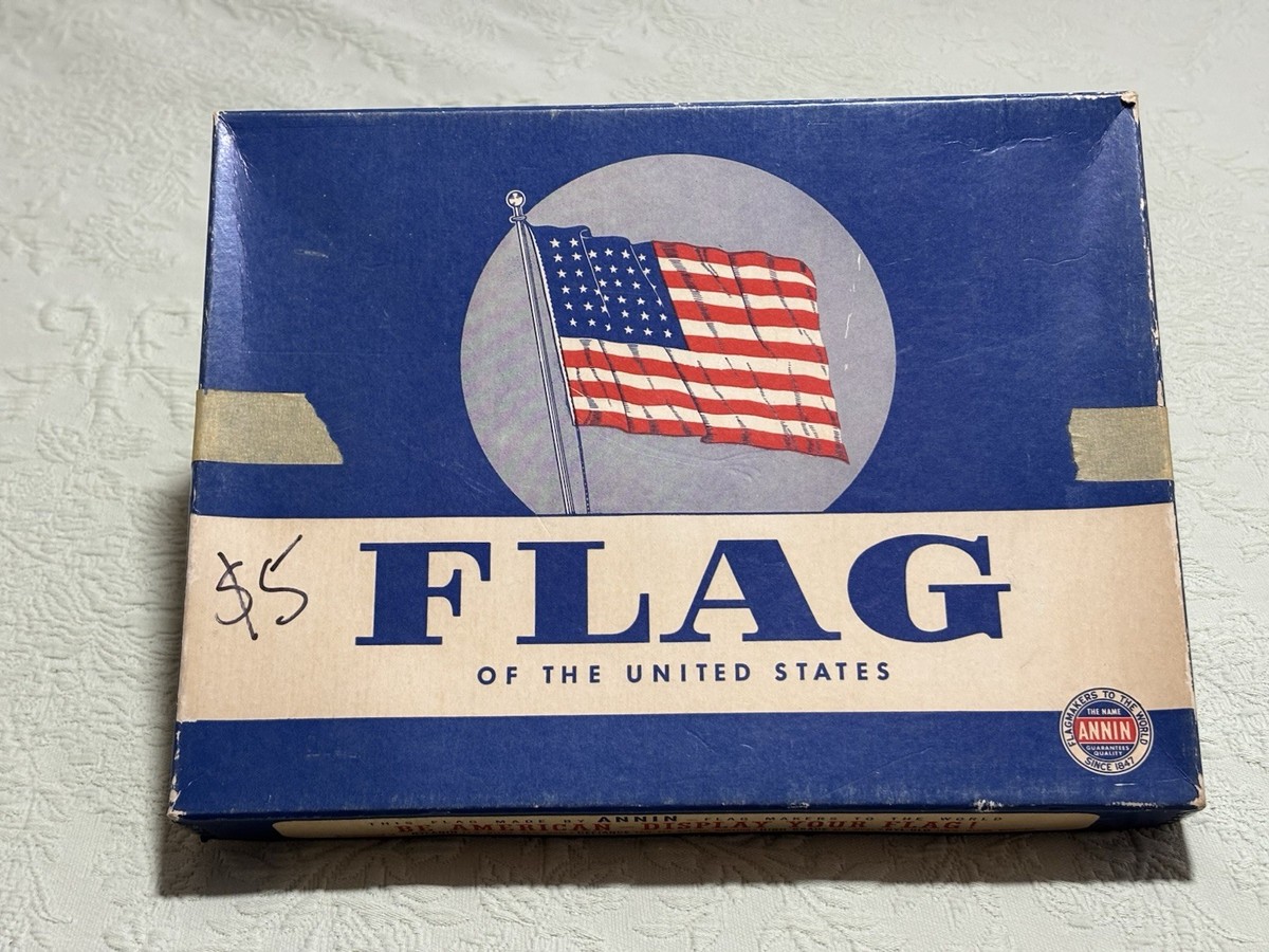 Vintage American Flag ANNIN Defiance 48 Stars 3x5 NOS NIB Nylon