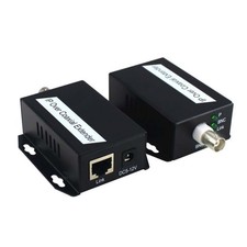 1 زوج DC5-12V Metal أسود Network Rj45 IP Over Coaxial موسع محول