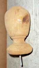 LARGE 3" WOODEN UNFINISHED FINIAL