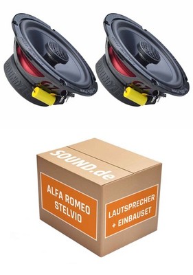 Lautsprecher Boxen vorne Ground Zero GZRF 6.5SQX für Alfa Romeo Stelvio 2x Tief-