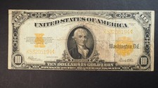 $10 1922 GOLD CERTIFICATE - LARGE NOTE - FREE SHIPPING! L799