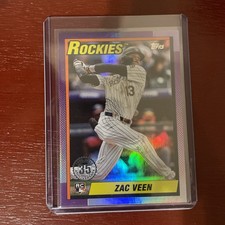 2025 Topps Update Series Zac Veen RC 35th Annivesary Rainbow Foil Rockies