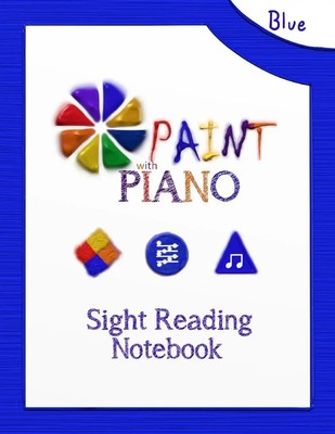Paint with Piano Blue Sight Reading Notebook (Saddle Stich) Joshua Devine Buch