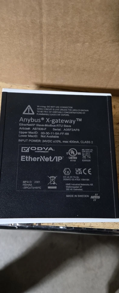 Anybus X-Gateway AB7839-F MODBUS RTU Slave Foto 2 de 4
