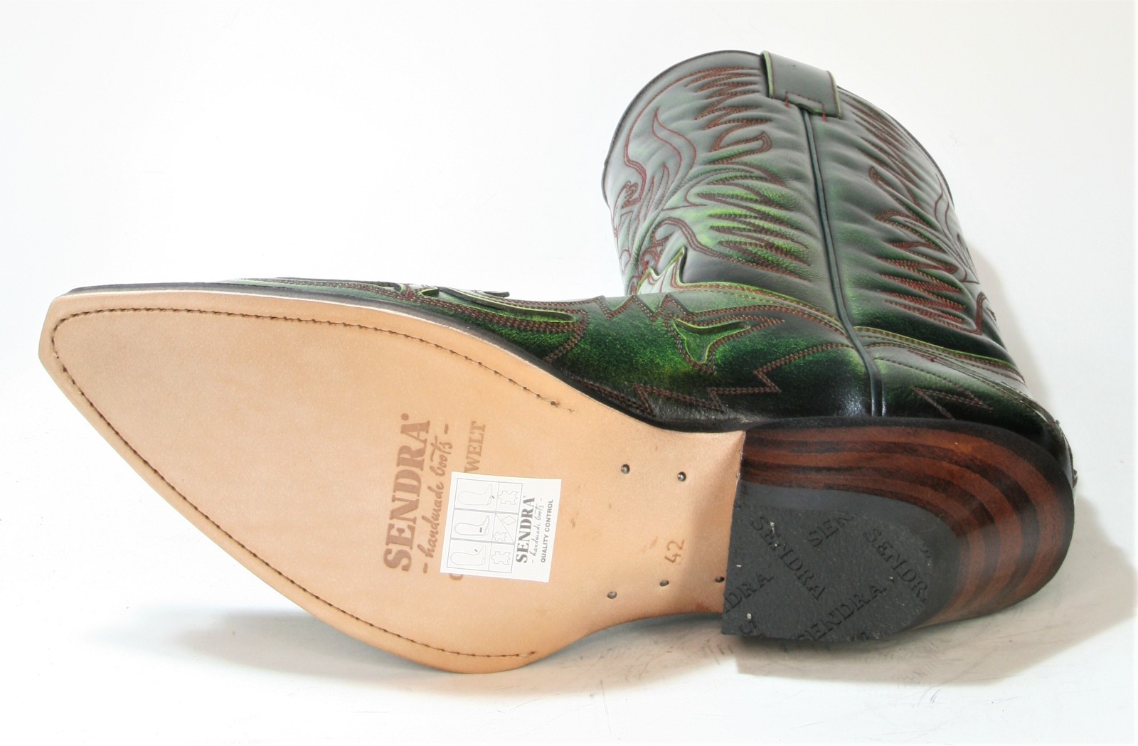 3241 Sendra boots cowboy boots Flora Verde Botella image 6