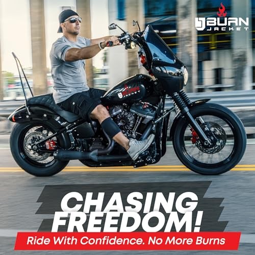 BurnJacket Max Motorcycle Exhaust Pipe Max Protection 12.5 - 16.5 Inch Wide Fit