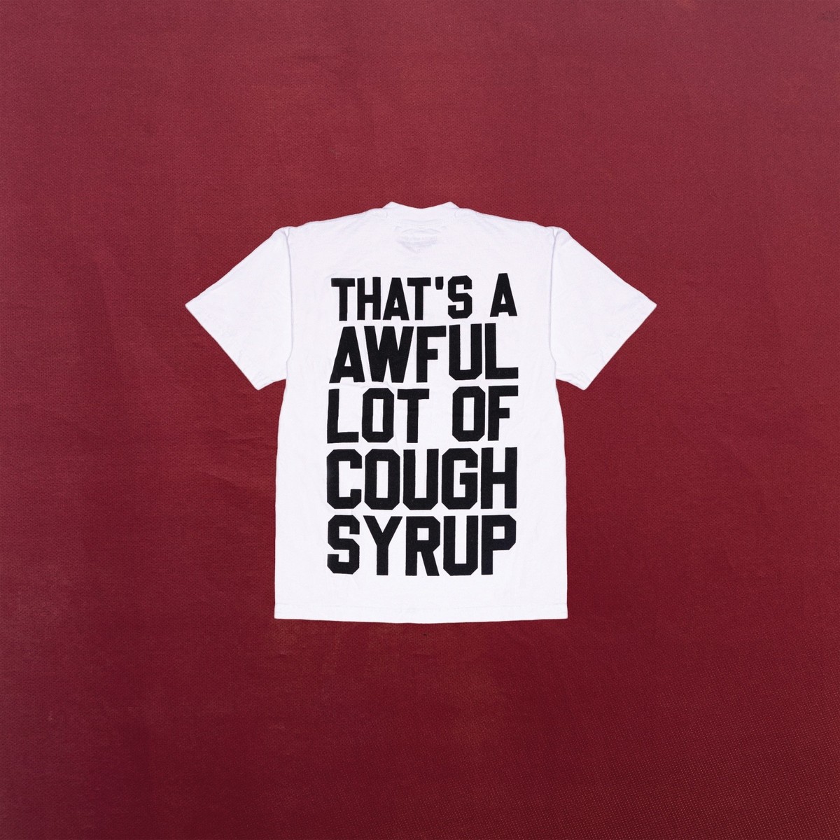 新品S That's awful lot of cough syrup THAT'S A AWFUL LOT OF COUGH SYRUP T-SHIRT ALOCS WHITE TEE SIZE