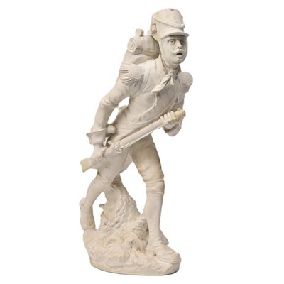 GEORGES FLAMAND Antique Original Vintage Signed Ceramic Bisque Sculpture Statue